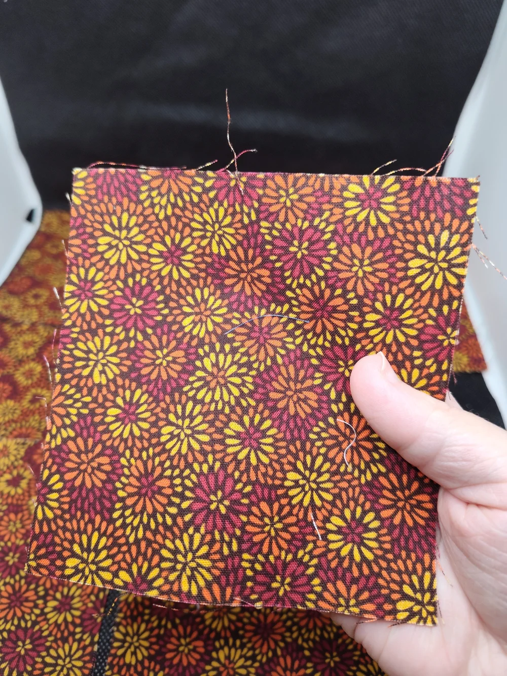 8 4.50 INCH Cotton Fabric SQUARES Multicolor Autumn Blooms